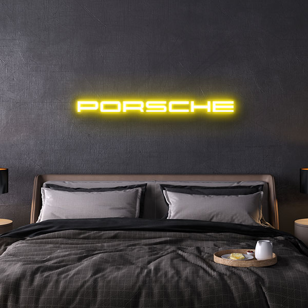 porsche neon sign