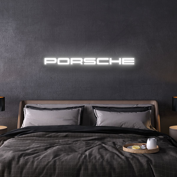 porsche logo neon sign