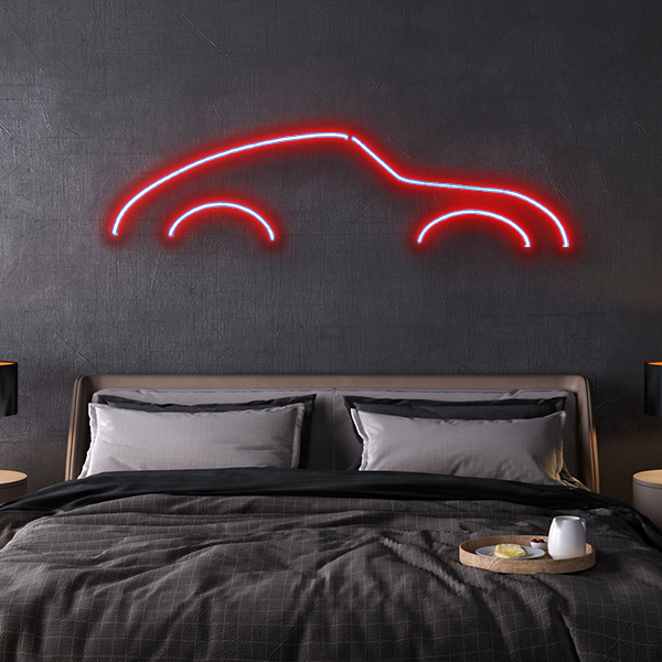 porsche 911 LED neon sign schriftzug