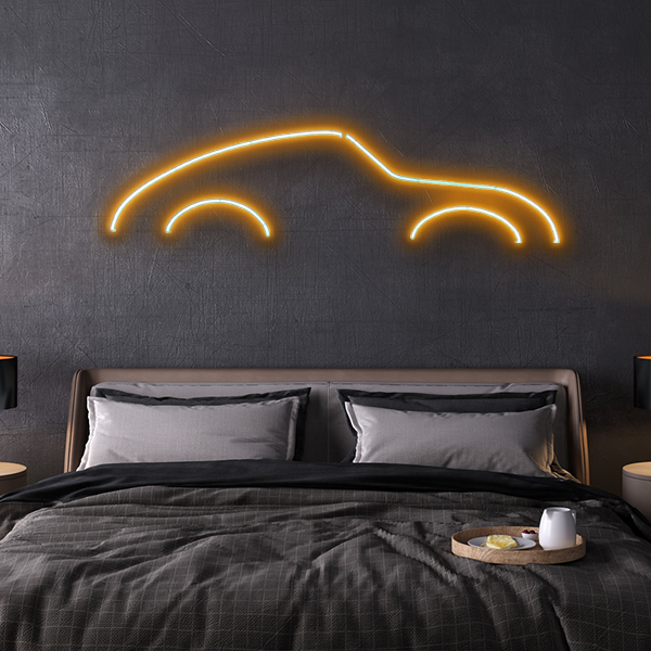 porsche 911 LED neon sign schriftzug