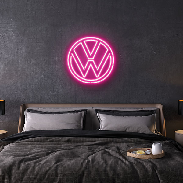 vw logo volkswagen logo neon sign