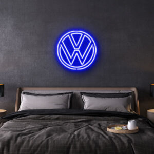 vw logo volkswagen logo neon sign
