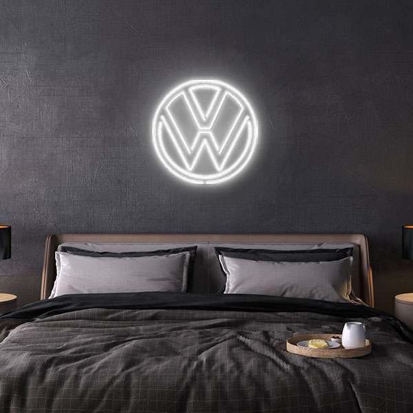 vw logo volkswagen logo neon sign