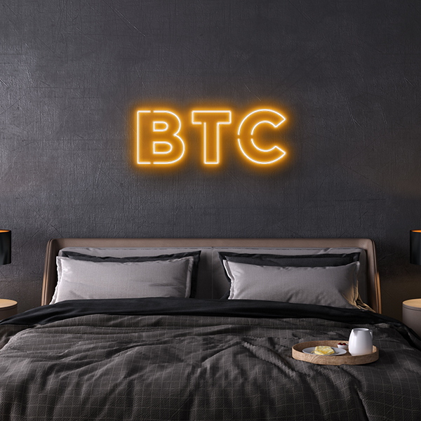 BTC Bitcoin LED Neon Sign