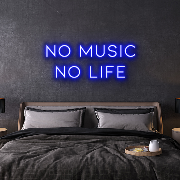 no music no life neon sign