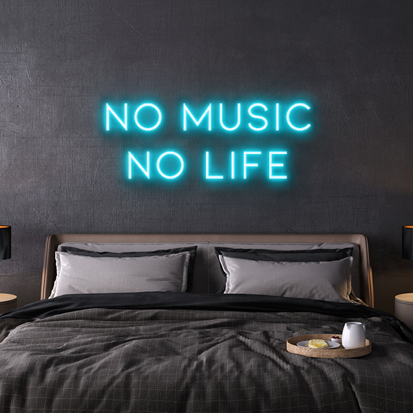 no music no life neon sign