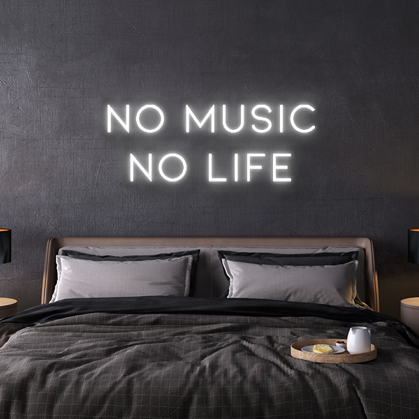 no music no life neon sign